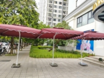 Dù lệch tâm vuông 2m5 màu đỏ