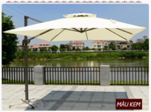 Dù lệch tâm vuông 3m hợp kim nhôm màu trắng