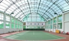 Nhà bạt che năng mưa sân tennis