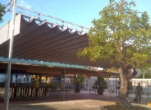 Nhà bạt che nắng mưa trường học