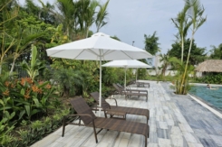 Ô Dù chính tâm sắt 3m màu trắng